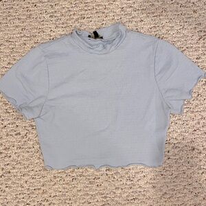 Light Blue Crop Top
